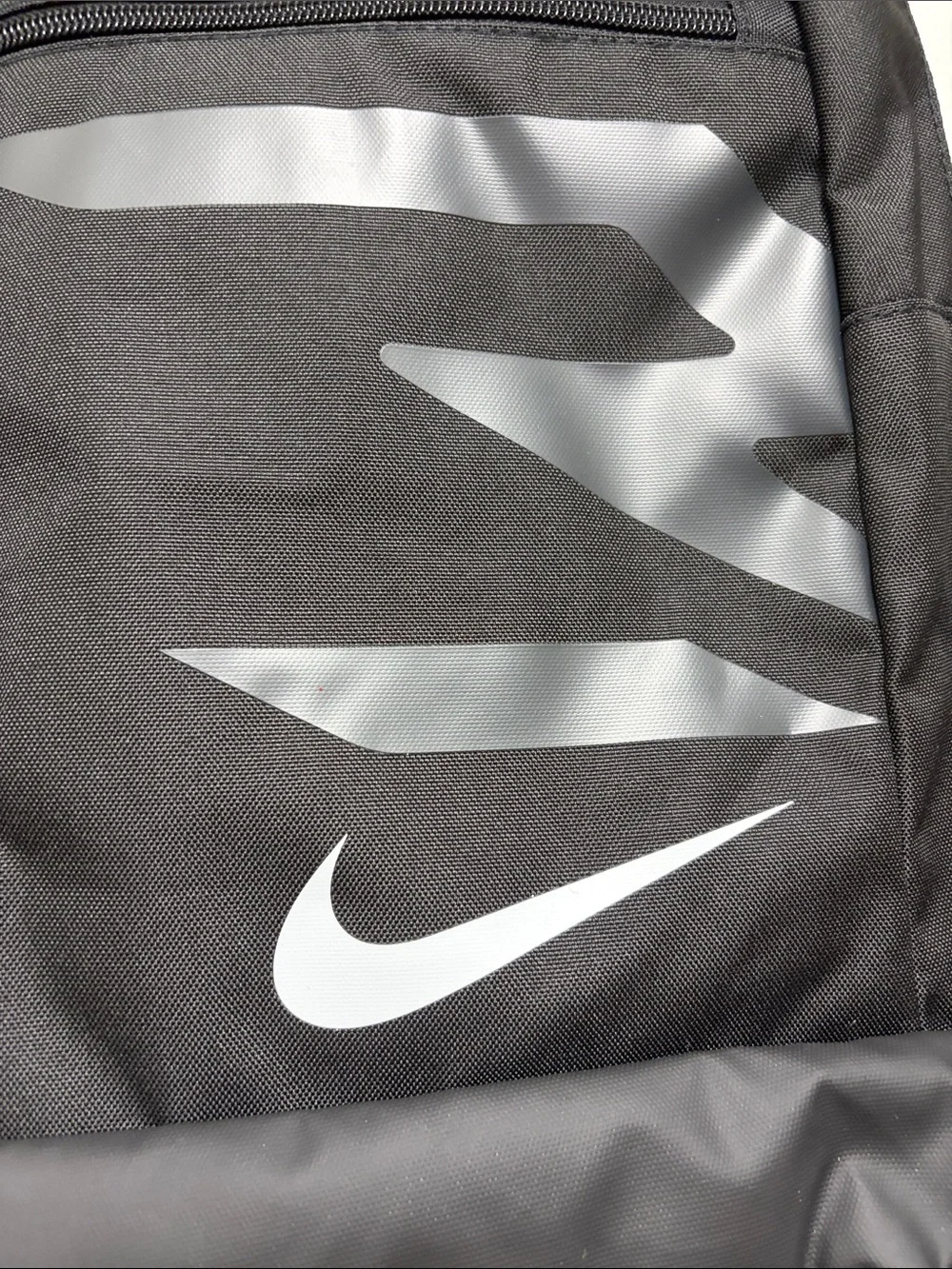 Nike Black Backpack with Silver Reflective Logo